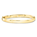 6mm 18kt Gold Over Sterling Oval Bangle Bracelet