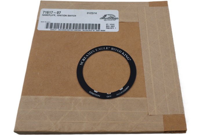 71617-07 NEW OEM 2007 HARLEY-DAVIDSON FLHRSE3 SCREAMIN EAGLE ROADKING IGNITION SWITCH DECAL