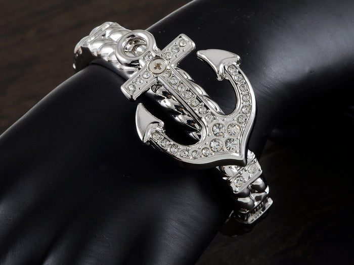 At Sea Anchor Thin Band Bracelet
