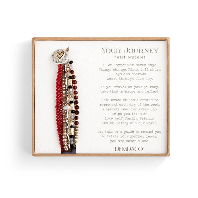 Beaded Prayer Bracelet - Garnet