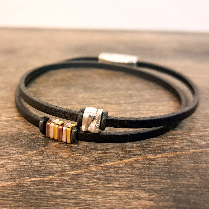 Black Square Wrap Bracelet