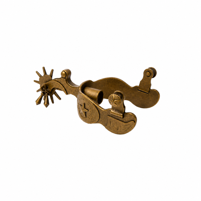Boot Spur Finial-7/8 in Antique Gold