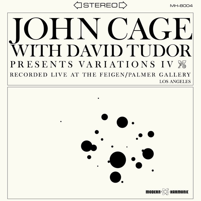 Cage, John With David Tudor ‎– Variations IV [CLEAR VINYL Marked Down] – New LP
