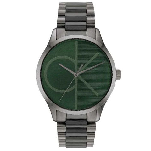 Calvin Klein Iconic Quartz Green Dial Analog Stainless Steel Unisex's Watch 25200164