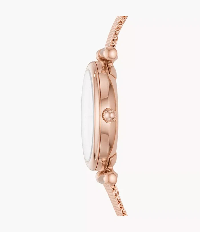 Carlie Mini Three-Hand Rose Gold-Tone Stainless Steel Watch ES4433