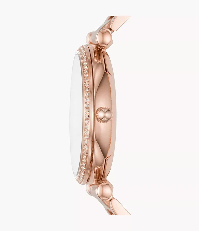 Carlie Three-Hand Rose-Gold-Tone Stainless Steel Watch ES4301