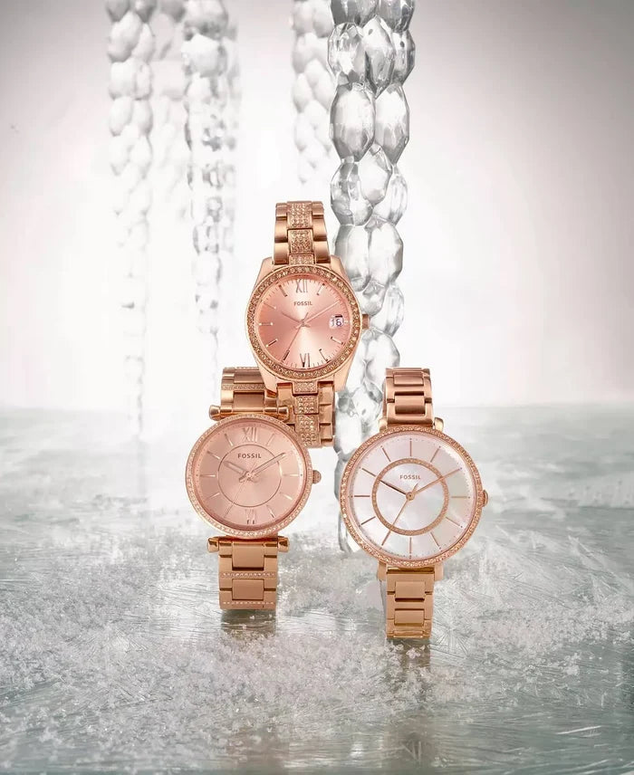 Carlie Three-Hand Rose-Gold-Tone Stainless Steel Watch ES4301