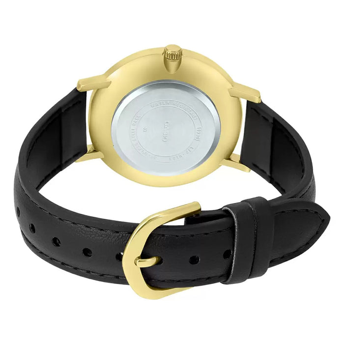 Casio Enticer Black Analog Genuine Leather Band, LTP-VT01GL-1BUDF-A1785