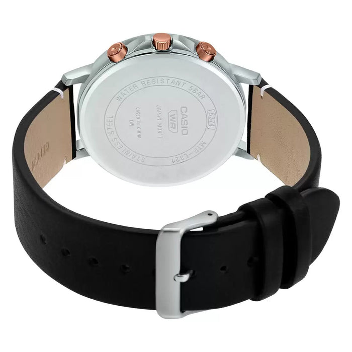 Casio Enticer Black Leather Mineral Glass, MTP-E321L-1AVDF-A1847