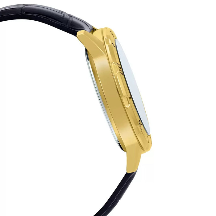Casio Enticer Black Leather Mineral Glass, MTP-VD01GL-1EVUDF-A1369