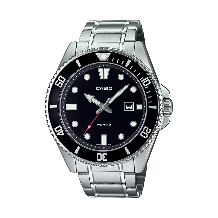 Casio Enticer Black Men's Watch Mineral Glass, MDV-107D-1A1VDF-A2189