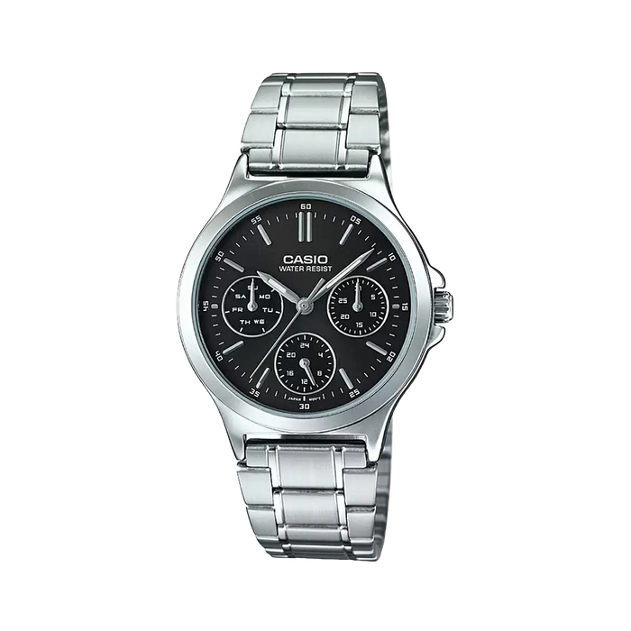 Casio Enticer Silver Multi-Dial Stainless Steel Band, MTP-V300D-1AUDF-A1173