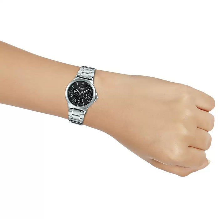 Casio Enticer Silver Multi-Dial Stainless Steel Band, MTP-V300D-1AUDF-A1173