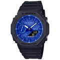 Casio G-Shock Blue Paisly Carbon Core Guard Double LED Light, GA-2100BP-1ADR-G1237