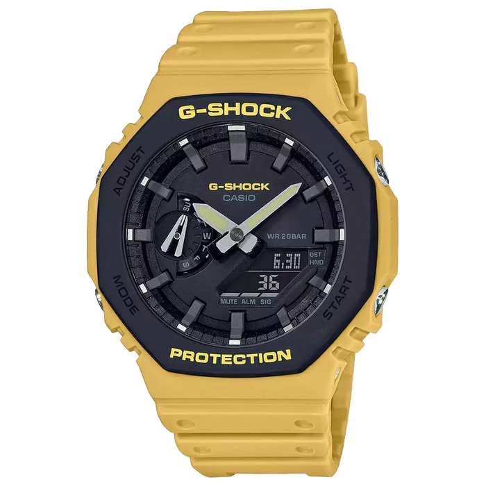 Casio G-Shock Yellow Carbon Core Guard Double LED Light, GA-2110SU-9ADR-G1066