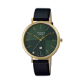 Casio Sheen Black Leather Analog 50-meter water resistance, SHE-4547GL-3AUDF-SH257