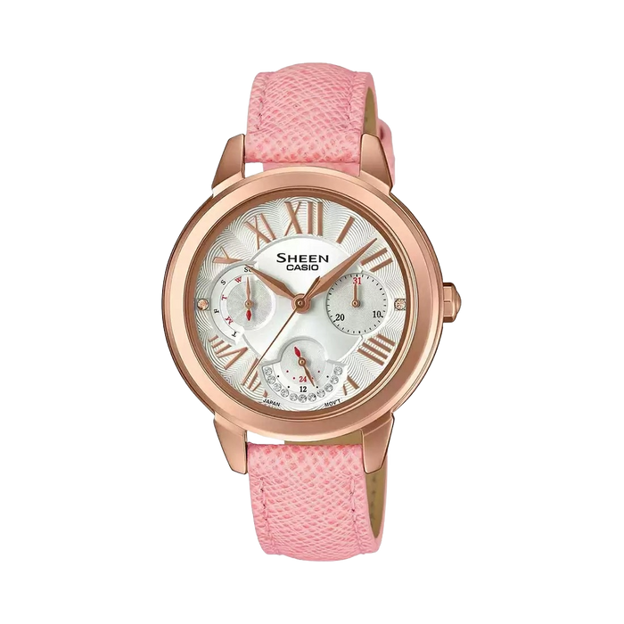 Casio Sheen Pink Gold IP Mineral Glass, SHE-3059PGL-7AUDR-SX207