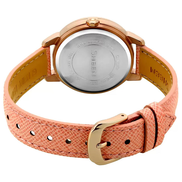Casio Sheen Pink Gold IP Mineral Glass, SHE-3059PGL-7AUDR-SX207