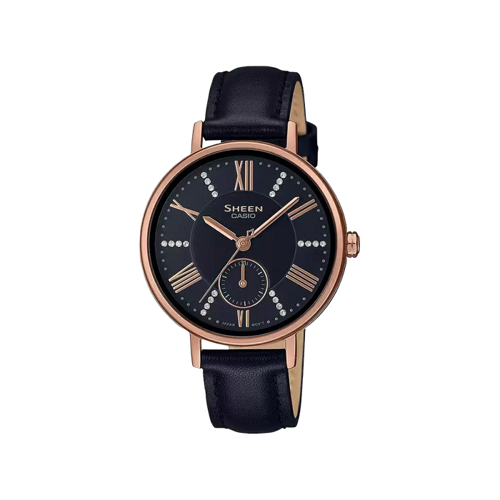 Casio Sheen Pink Gold IP Mineral Glass, SHE-3066PGL-1AUDF-SH237
