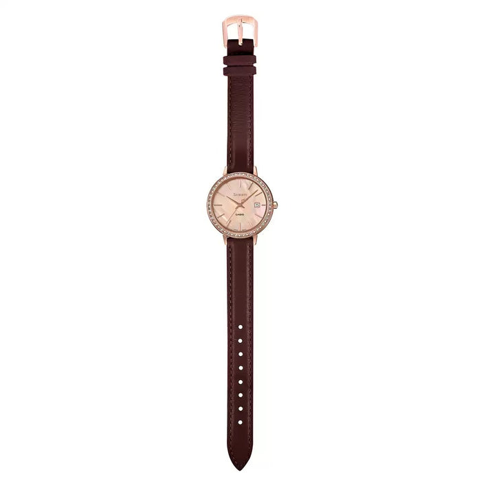 Casio Sheen Pink Gold IP Mineral Glass, SHE-4052PGL-4AUDF-SX244