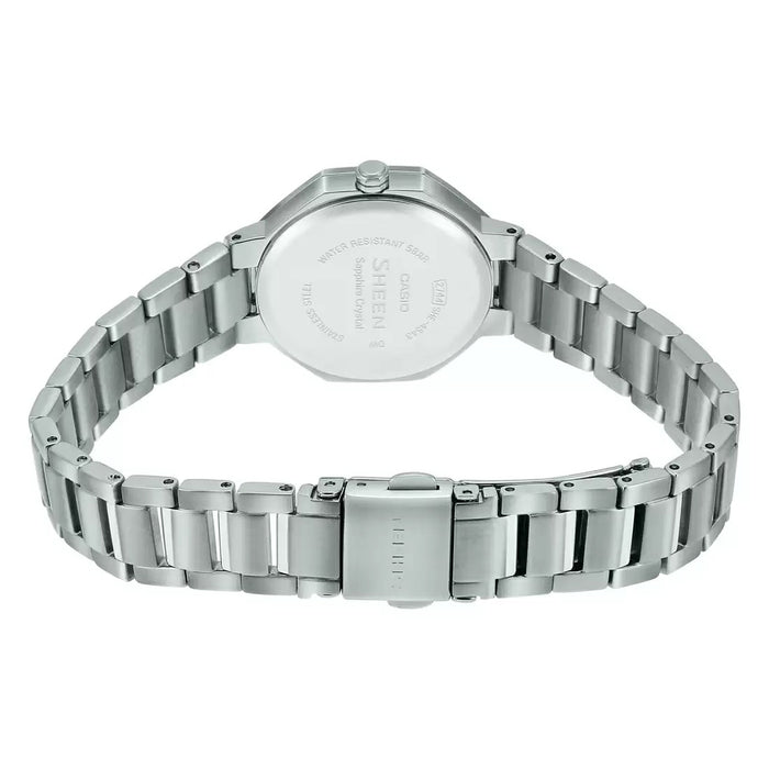 Casio Sheen Silver Sapphire Line Date display, SHE-4543D-7AUDF-SH245