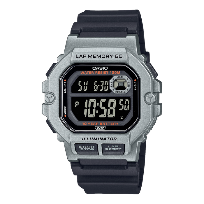 Casio Unisex Resin Digital Black Dial Watch-Ws-1400H-1Bvdf - D270