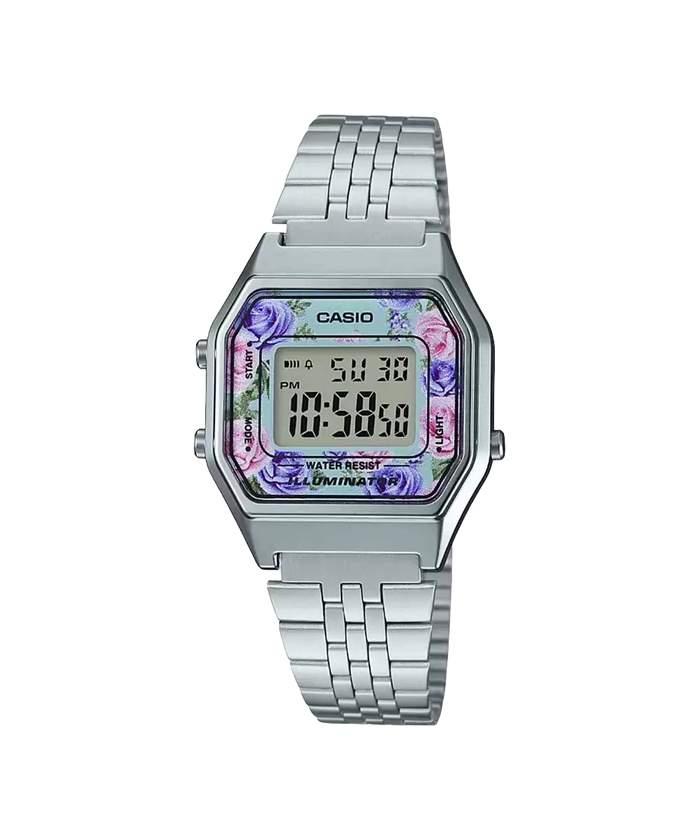 Casio Vintage Silver Digital Countdown timer, LA680WA-2CDF-D203