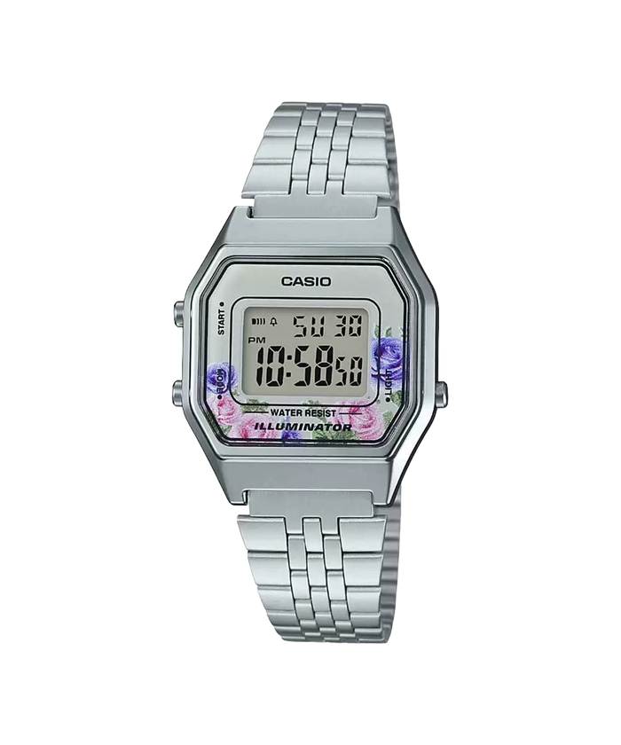 Casio Vintage Silver Digital Countdown timer, LA680WA-4CDF-D204