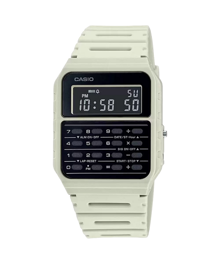 Casio Vintage White Digital Stopwatch, CA-53WF-8BDF-D249