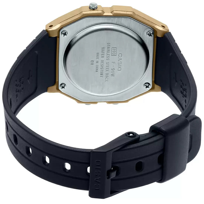 Casio Youth Black Digital 1/100-second stopwatch, F-91WM-9ADF-D142