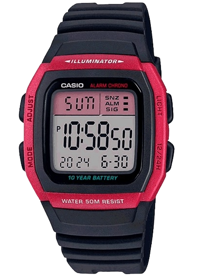 Casio Youth Black Digital Alarm, W-96H-4AVDF-D176