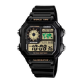 Casio Youth Black Digital Countdown Timer, AE-1200WH-1BVDF-D098