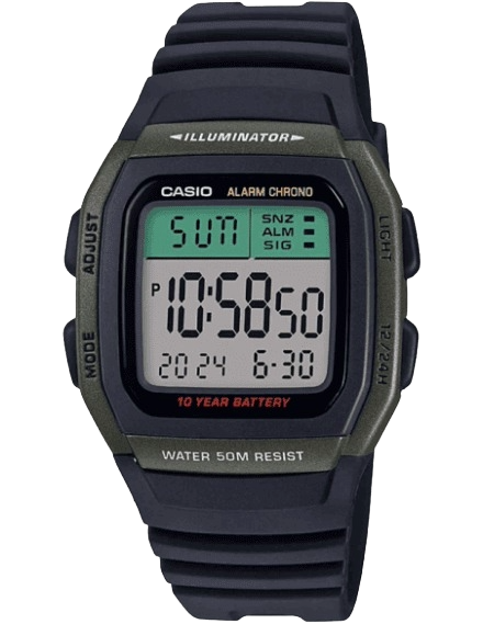 Casio Youth Series Digital Black Dial Men's Watch - W-96H-3AVDF(D175)