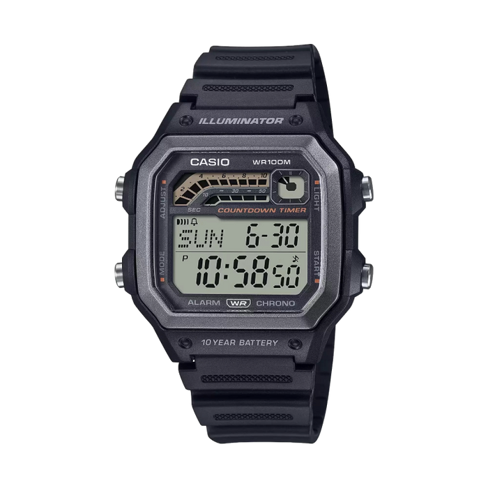 Casio Youth Water Resistance Unisex Watch Resin Glass, WS-1600H-1AVDF-D308