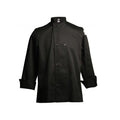 Chef Revival J061BK-XL Basic Black Long Sleeve Double-Breasted Chef Coat - Extra Large