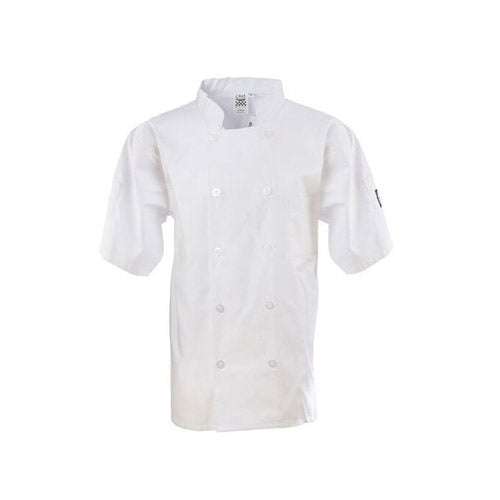 Chef Revival J105-2XL Basic White Short Sleeve Double-Breasted Chef Coat - Double Extra Large