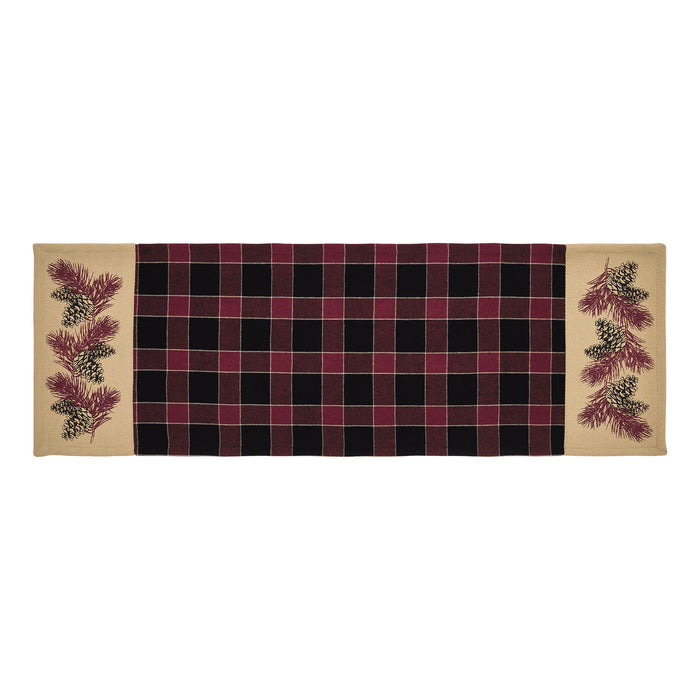 Connell Rustic Lodge Farmhouse Pinecone Fabric Table Runner 12x36 Inch Home Decor