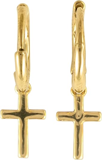 Cross Huggie Earrings