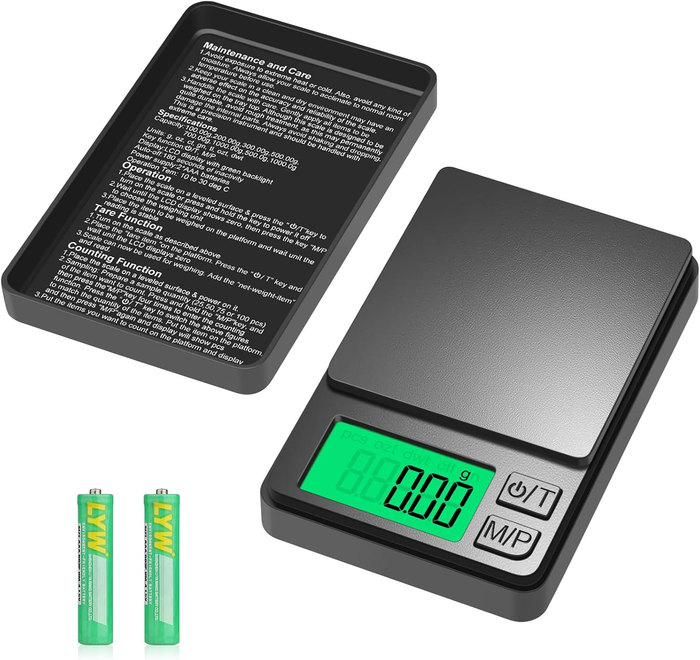 Digital Pocket Scale 0.01g–500g – High Precision Mini Scale for Dried Mushrooms, Medicinal Herbs, Powders – Portable Smart Scale for Kitchen and Lab Use