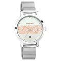 Fastrack Animal Print Quartz Analog with Date Bicolour Dial Stainless Steel Strap Watch for Girls 6222SM03
