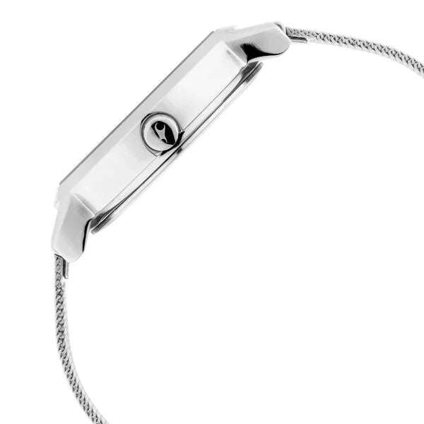 Fastrack Animal Print Quartz Analog with Date Bicolour Dial Stainless Steel Strap Watch for Girls 6222SM03