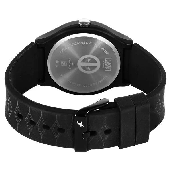 Fastrack Deadpool Wolverine Quartz Analog Dial With Black Silicone Strap Watch For Unisex 9915PP107