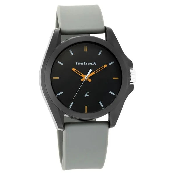 Fastrack Fastfit Quartz Analog Grey Dial Silicone Strap Unisex Watch 68011PP08