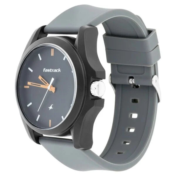 Fastrack Fastfit Quartz Analog Grey Dial Silicone Strap Unisex Watch 68011PP08