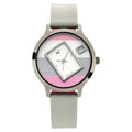 Fastrack Fit Outs Quartz Analog with Date Multicoloured Dial Leather Strap Watch for Girls ns6210ql01