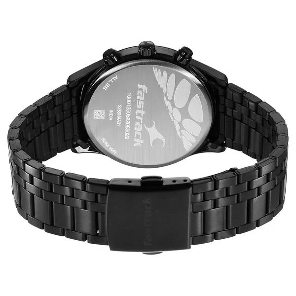 Fastrack Opulence Quartz Multifunction Multicoloured Dial Stainless Steel Strap Watch for Guys 3288NM01
