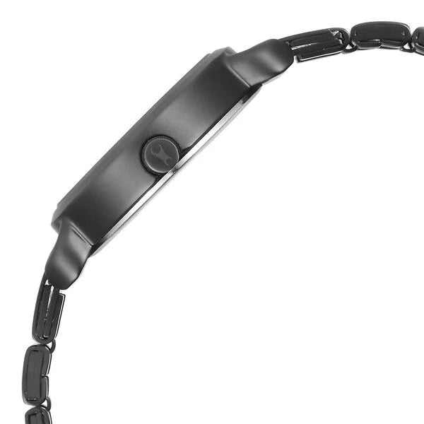 Fastrack Pulse Quartz Analog Black Dial Stainless Steel Strap Watch for Girls 6221nm03f