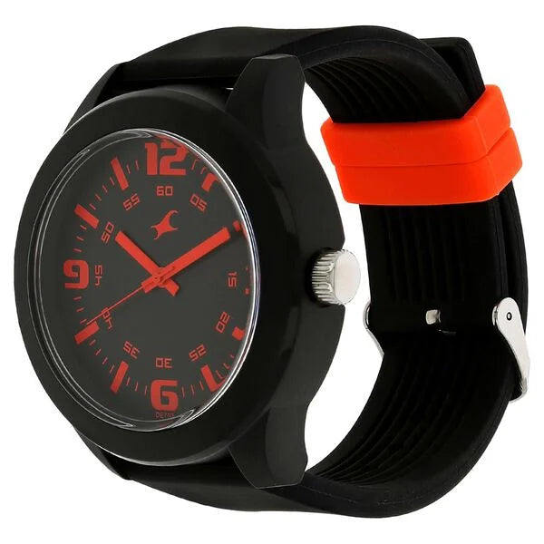 Fastrack Quartz Analog Black Dial Plastic Strap Watch for Unisex 38003PP13