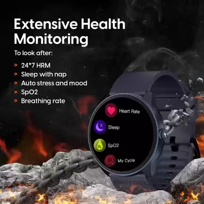Fastrack Revoltt XR1 1.38" Round HD Display, SingleSync BT Calling, Advanced Chipset Smartwatch 38088PP03
