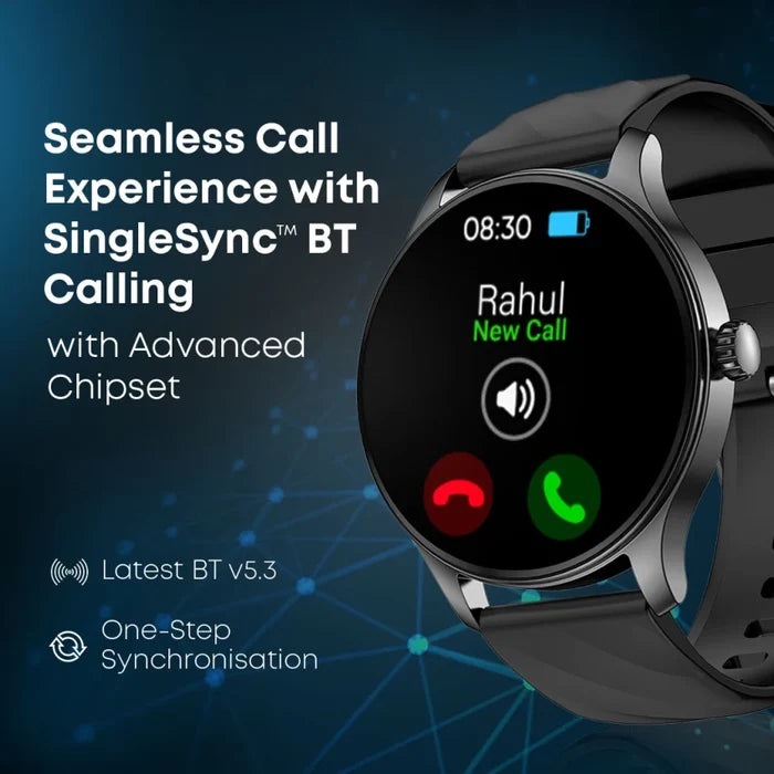 Fastrack Revoltt XR1 1.38" Round HD Display, SingleSync BT Calling, Advanced Chipset Smartwatch 38088PP03